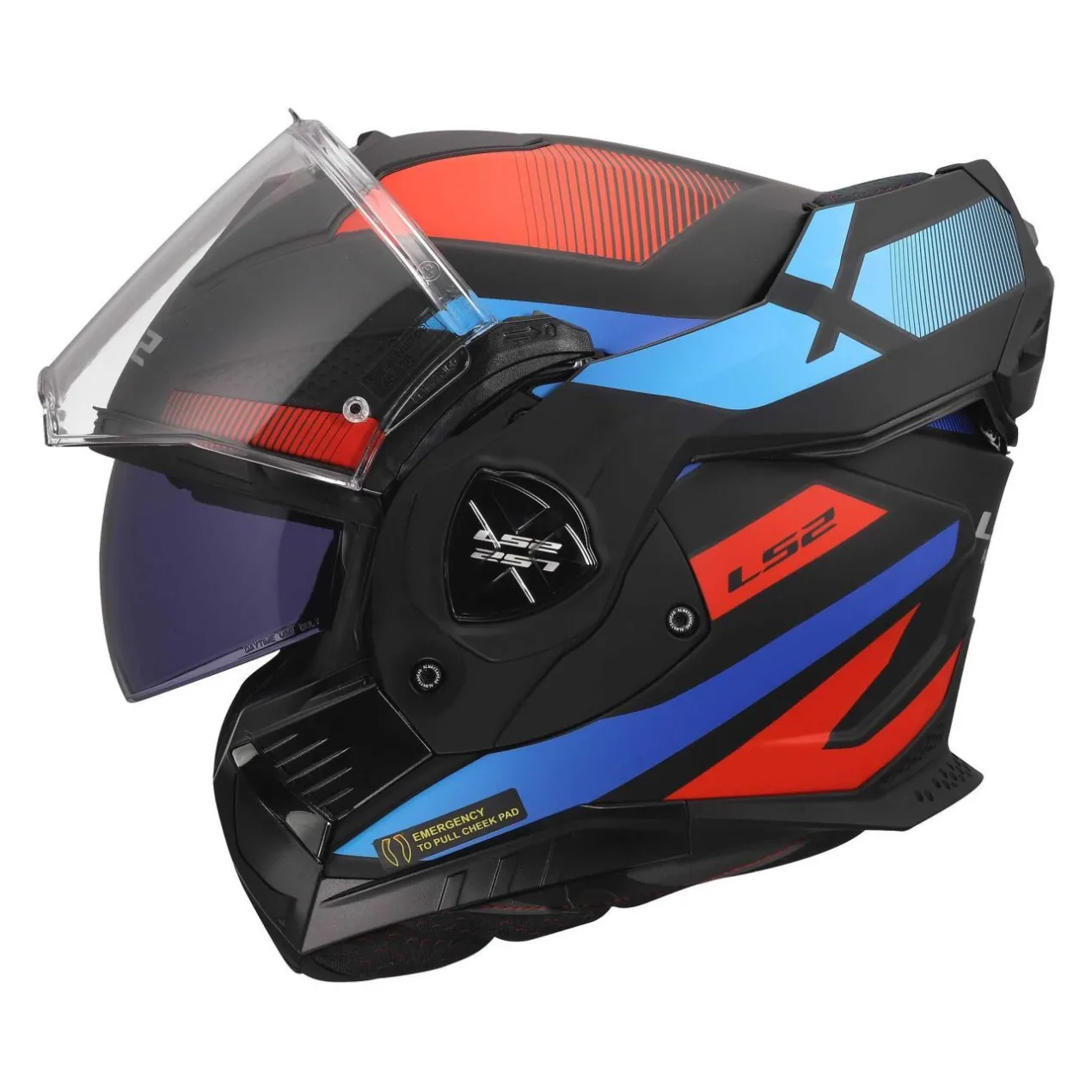 Casco Ribaltabile Ls2 Ff901 Advant X Nova Black Red Blue