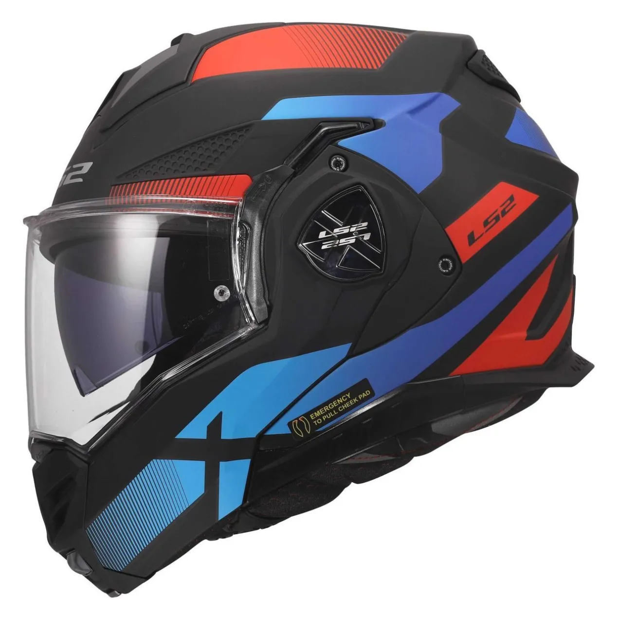 Casco Ribaltabile Ls2 Ff901 Advant X Nova Black Red Blue