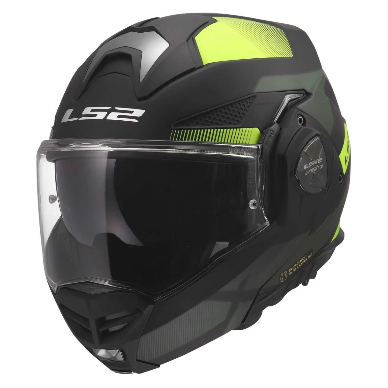 Casco Ribaltabile Ls2 Ff901 Advant X Nova Black H-v Yellow