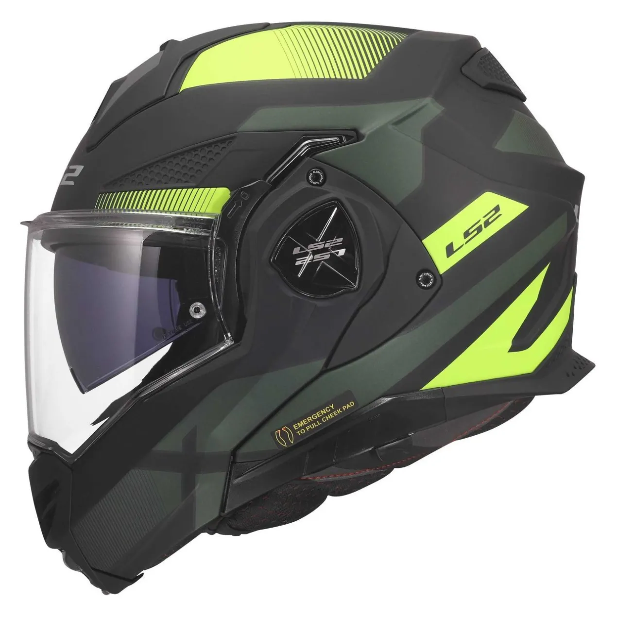 Casco Ribaltabile Ls2 Ff901 Advant X Nova Black H-v Yellow