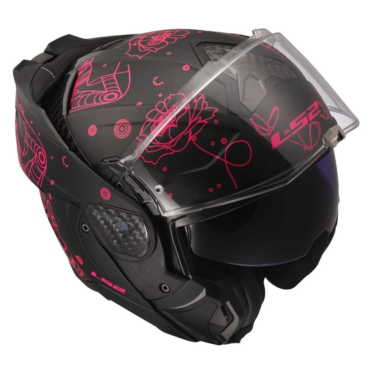 Casco Ribaltabile Ls2 Ff910 Advant II Sophia Black Pink