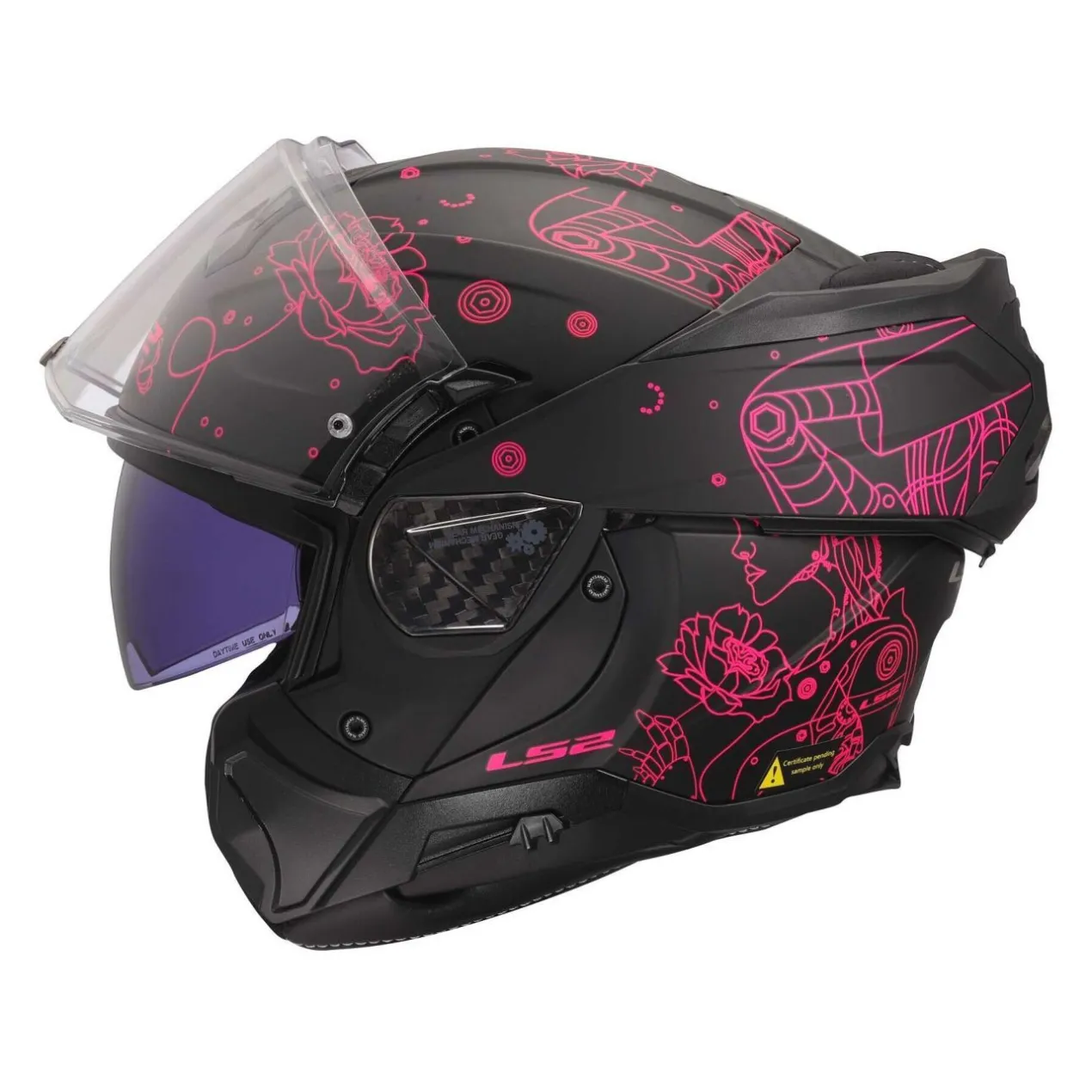 Casco Ribaltabile Ls2 Ff910 Advant II Sophia Black Pink