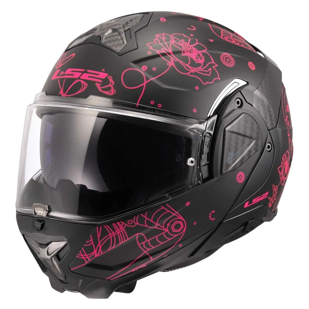 Casco Ribaltabile Ls2 Ff910 Advant II Sophia Black Pink