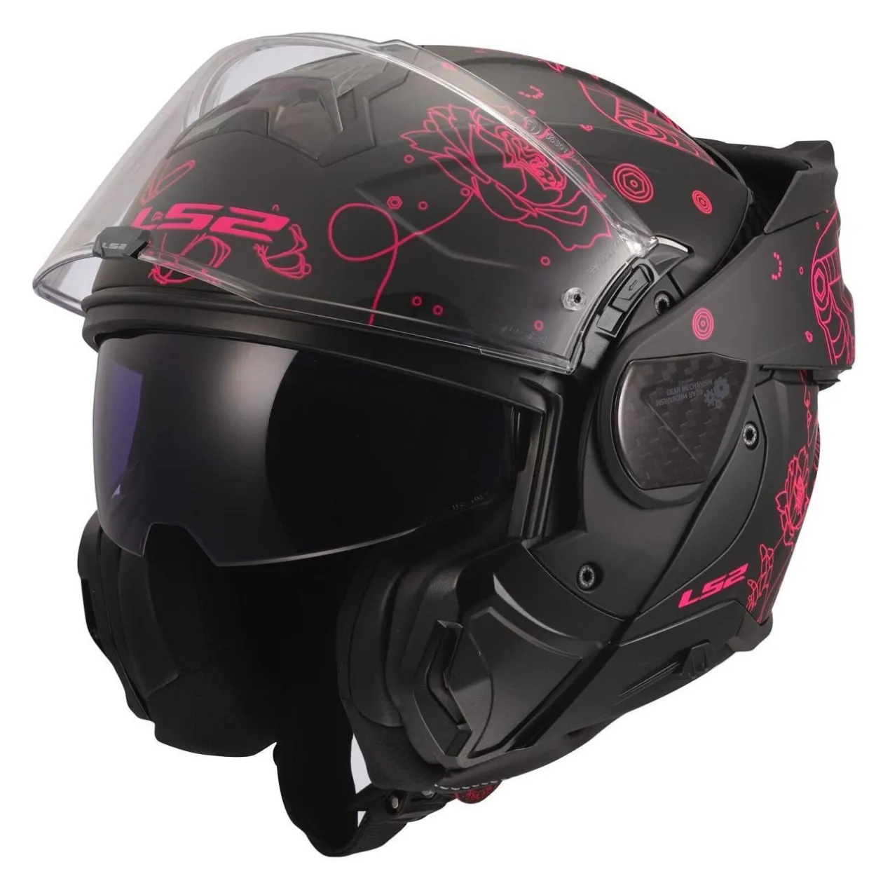 Casco Ribaltabile Ls2 Ff910 Advant II Sophia Black Pink