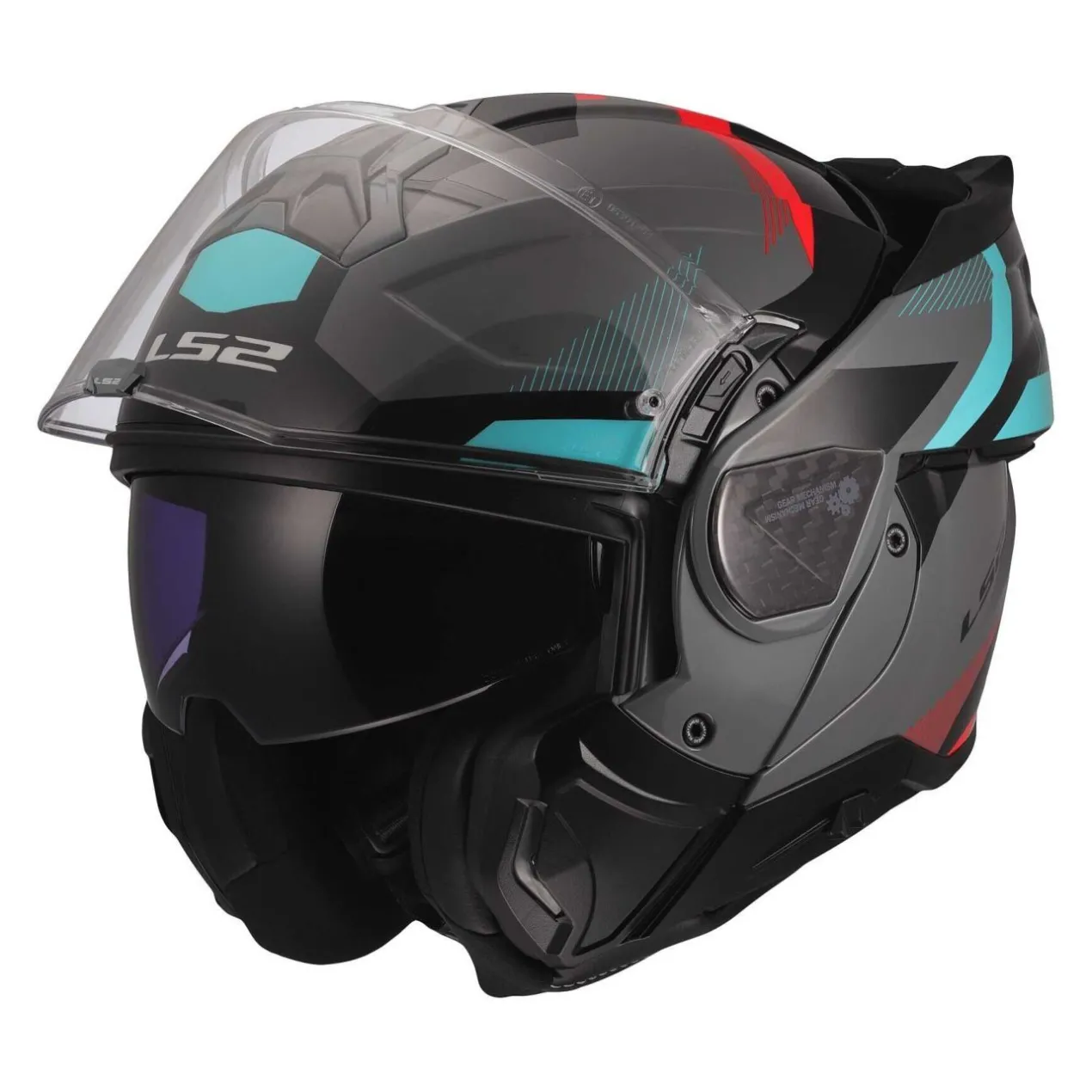 Casco Ribaltabile Ls2 Ff910 Advant II Triple Nardo Grey Blue Red
