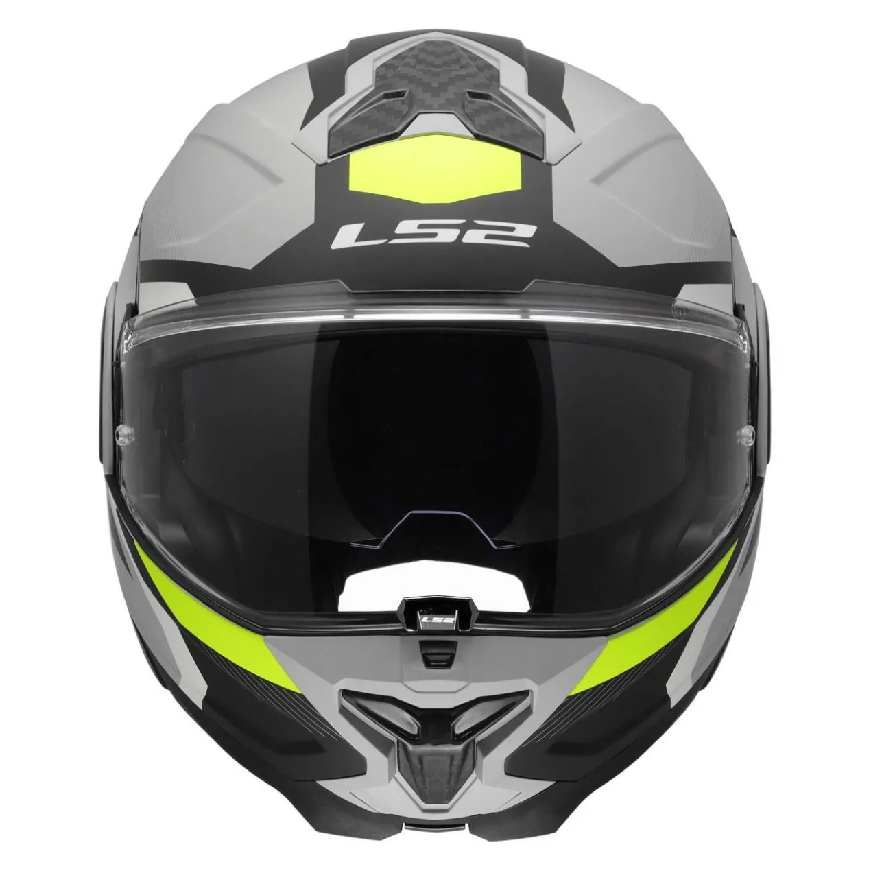 Casco Ribaltabile Ls2 Ff910 Advant II Triple Light Grey H-v Yellow