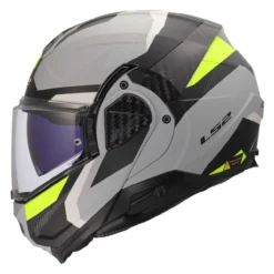 Casco Ribaltabile Ls2 Ff910 Advant II Triple Light Grey H-v Yellow