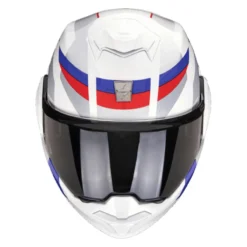 Casco Ribaltabile Scorpion Exo-tech Evo Pro Acuti Bianco Blu Rosso