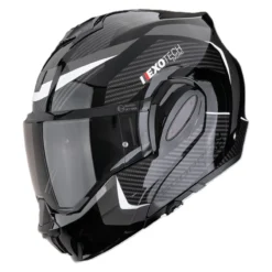 Casco Ribaltabile Scorpion Exo-tech Evo Pro Acuti Nero Argento