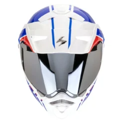 Casco Scorpion Adx-2 Lewis Bianco-blu-rosso