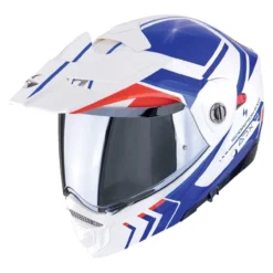 Casco Scorpion Adx-2 Lewis Bianco-blu-rosso