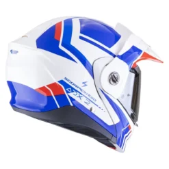 Casco Scorpion Adx-2 Lewis Bianco-blu-rosso