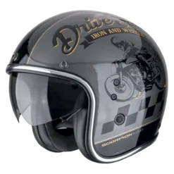 Casco Scorpion Belfast Evo Drive Fast Argento-nero-oro