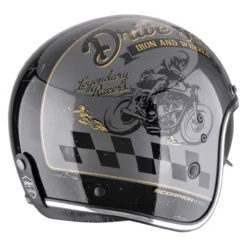 Casco Scorpion Belfast Evo Drive Fast Argento-nero-oro