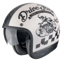 Casco Scorpion Belfast Evo Drive Fast Creme Opaco-nero