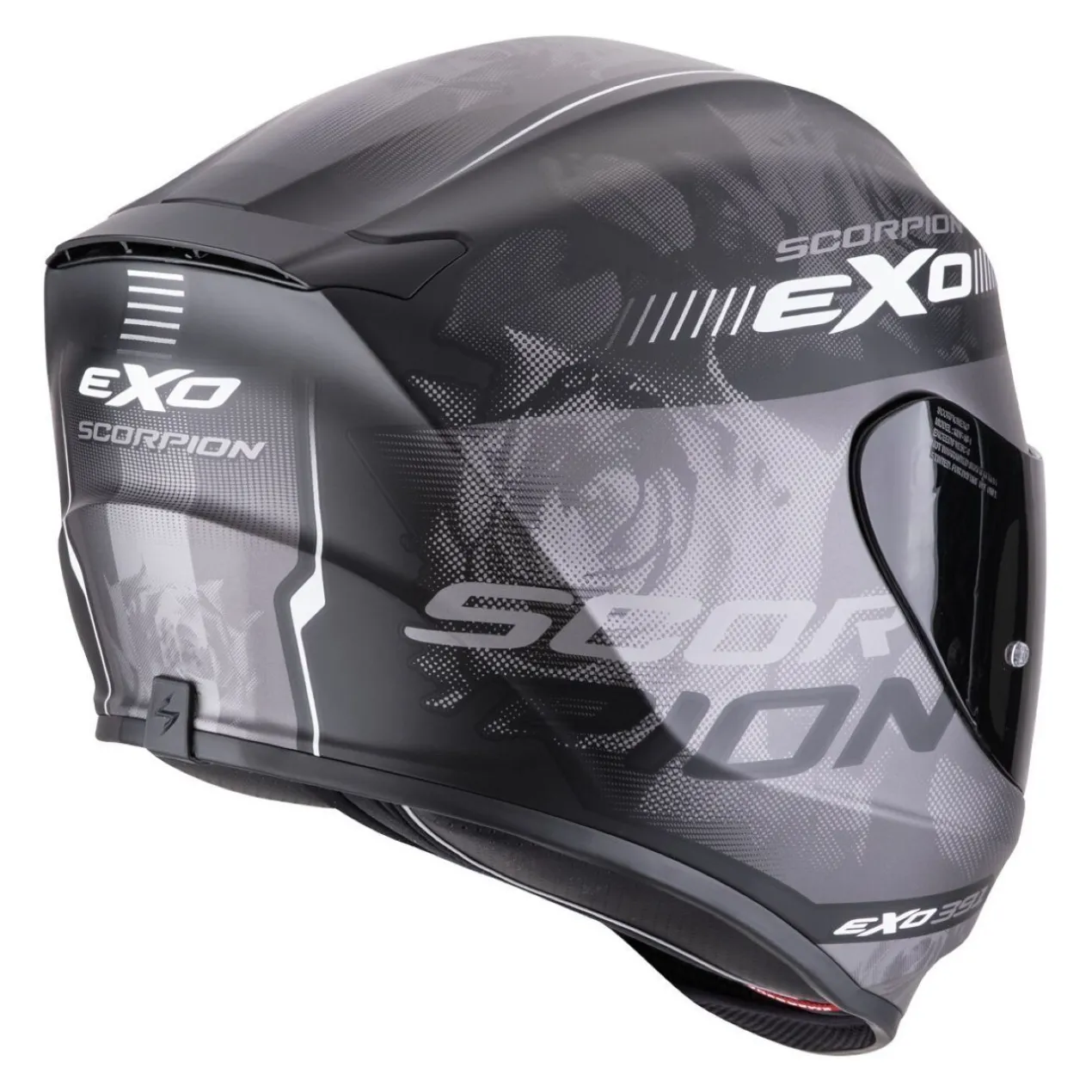Casco Scorpion Exo-391 Ava Nero Opaco-argento