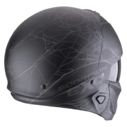 Casco Scorpion Exo-combat II Spiderweb Nero Opaco-argento