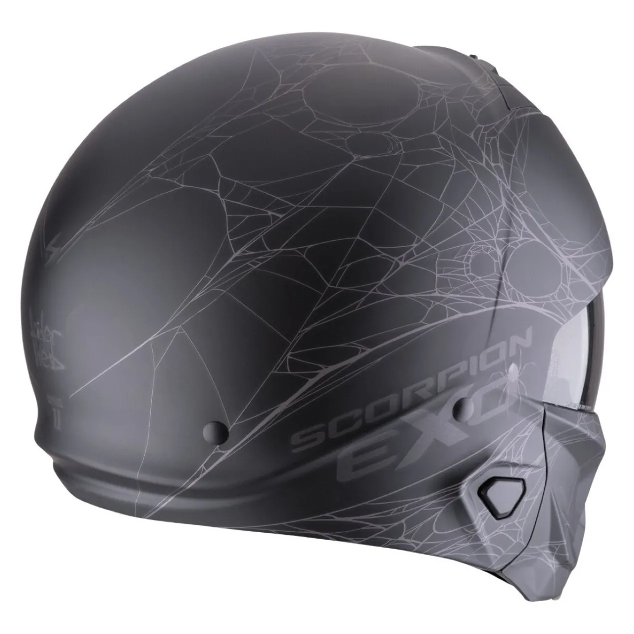 Casco Scorpion Exo-combat II Spiderweb Nero Opaco-argento