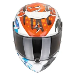 Casco Scorpion Exo-jnr Air The4elements Bianco-blu-arancione