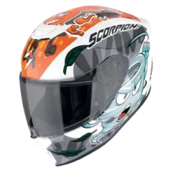 Casco Scorpion Exo-jnr Air The4elements Bianco-blu-arancione