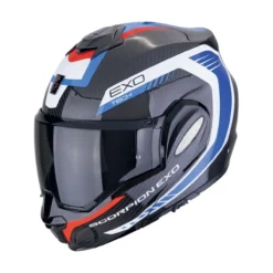 Casco Scorpion Exo-tech Evo Carbon Cosy Nero-blu-rosso