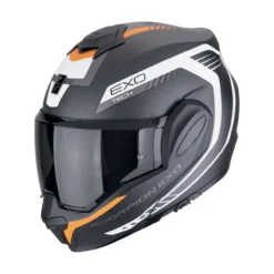Casco Scorpion Exo-tech Evo Carbon Cosy Nero Opaco-arancione
