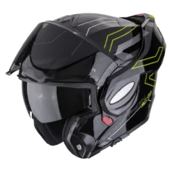 Casco Scorpion Exo-tech Evo Conquer Nero-neon Giallo