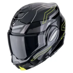 Casco Scorpion Exo-tech Evo Conquer Nero-neon Giallo