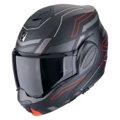 Casco Scorpion Exo-tech Evo Conquer Nero Opaco-rosso