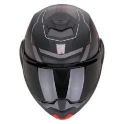 Casco Scorpion Exo-tech Evo Conquer Nero Opaco-rosso