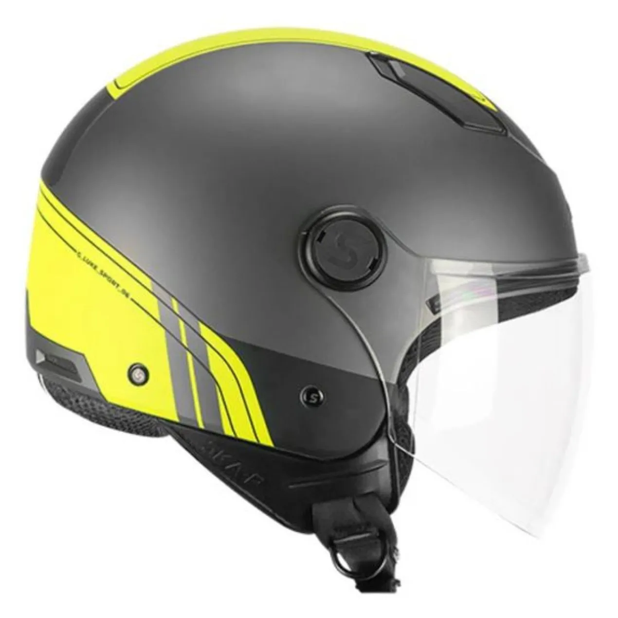 Casco Ska-p 1lhg Luke Sport Antracite Giallo Flu