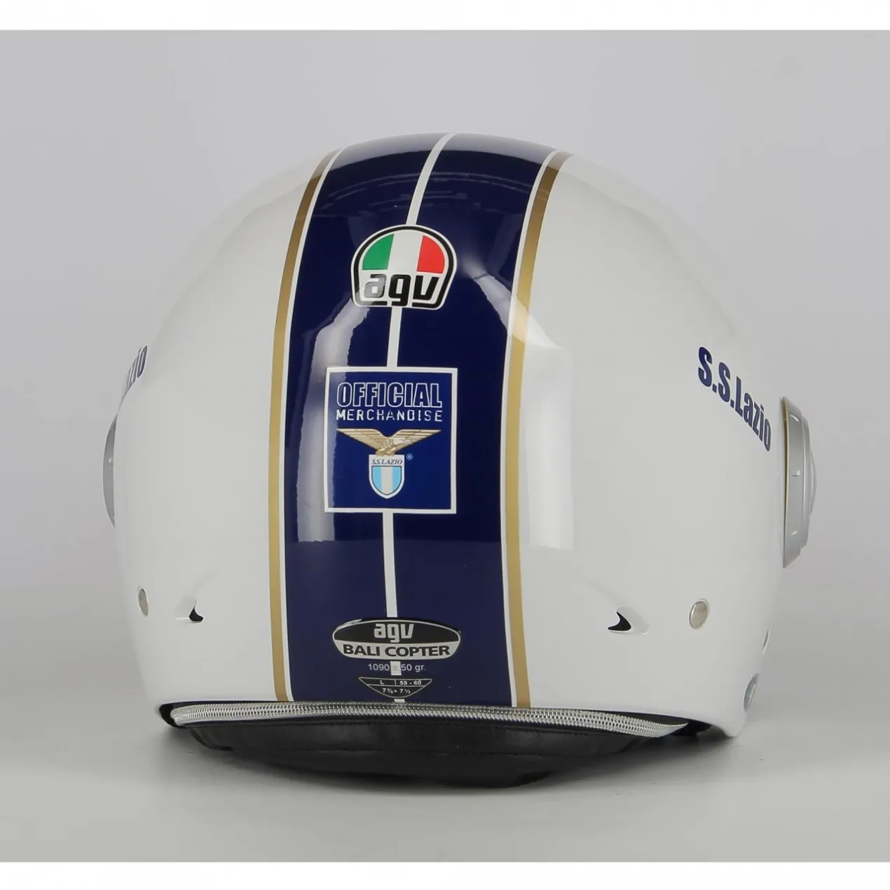 Casco Ss Lazio Ufficiale Con Visiera By Agv Bianco