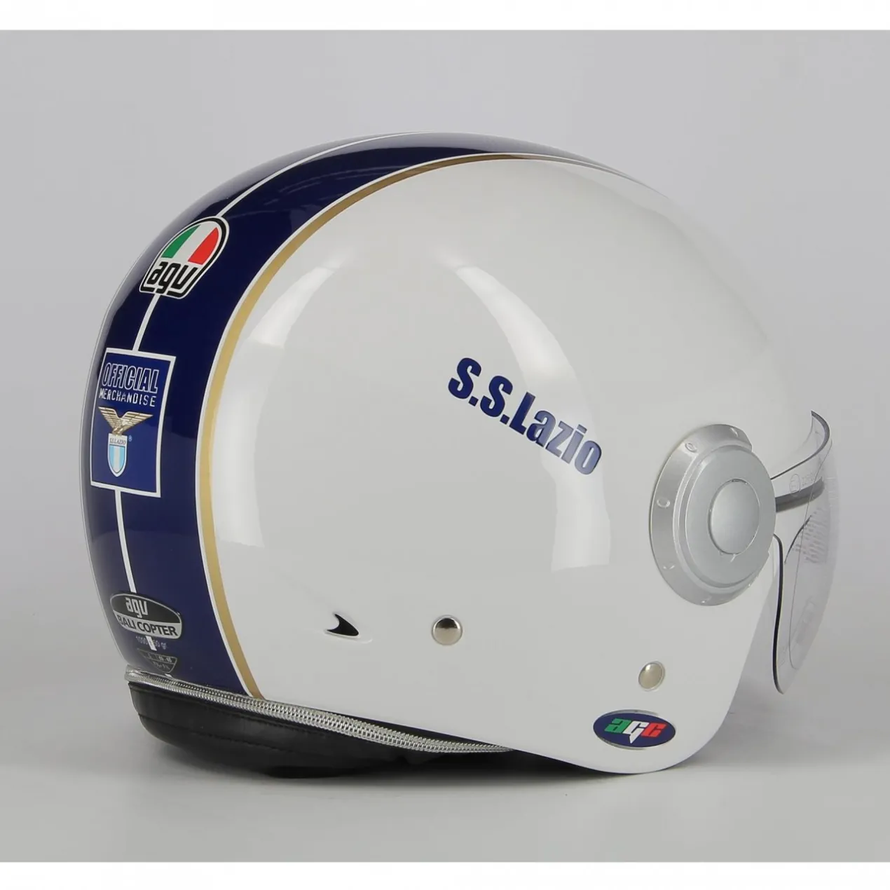 Casco Ss Lazio Ufficiale Con Visiera By Agv Bianco