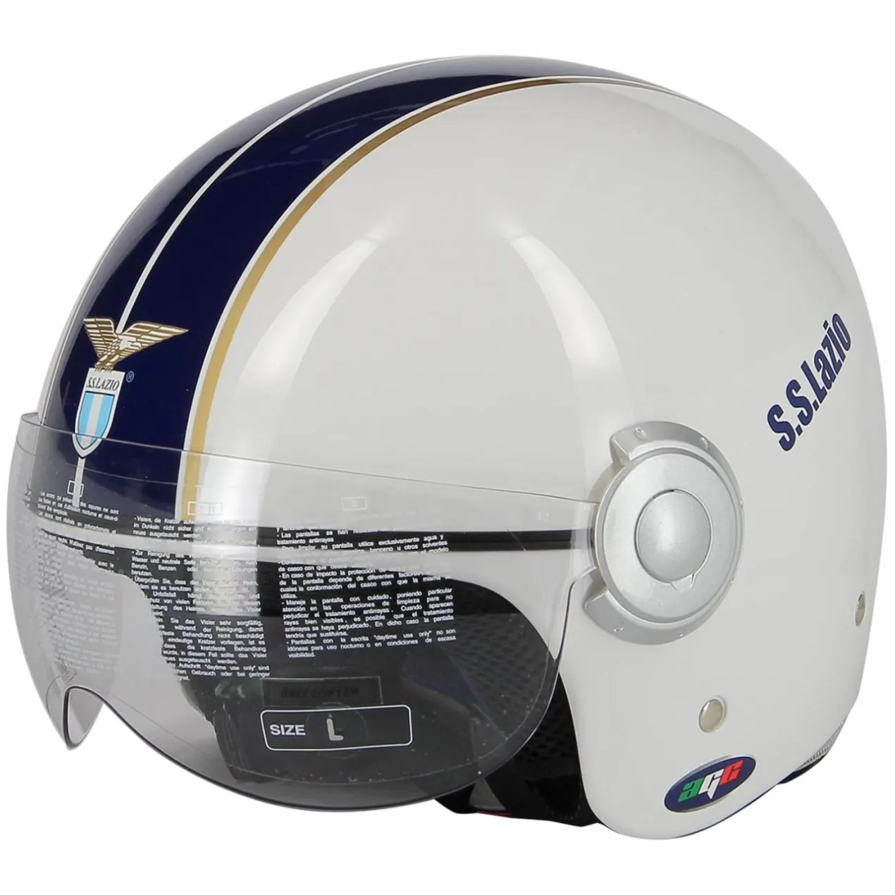 Casco Ss Lazio Ufficiale Con Visiera By Agv Bianco