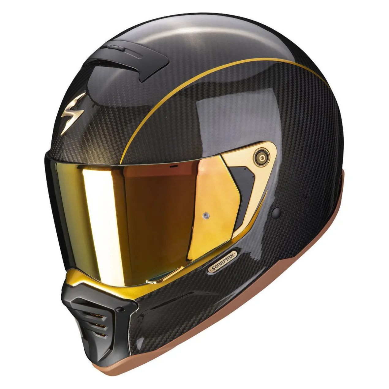 Casco Street Fight Scorpion Exo-hx1 Carbon Se Black Orange