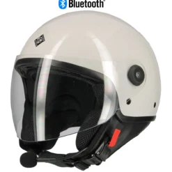 Casco Tucano El'jettin Con Bluetooth Integrato Bianco Ghiaccio Lucido