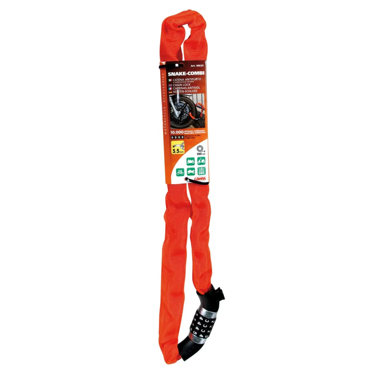 Catena Antifurto Snake-combi 5,5 Mm Sezione X 1mt Lunghez Lampa 90629