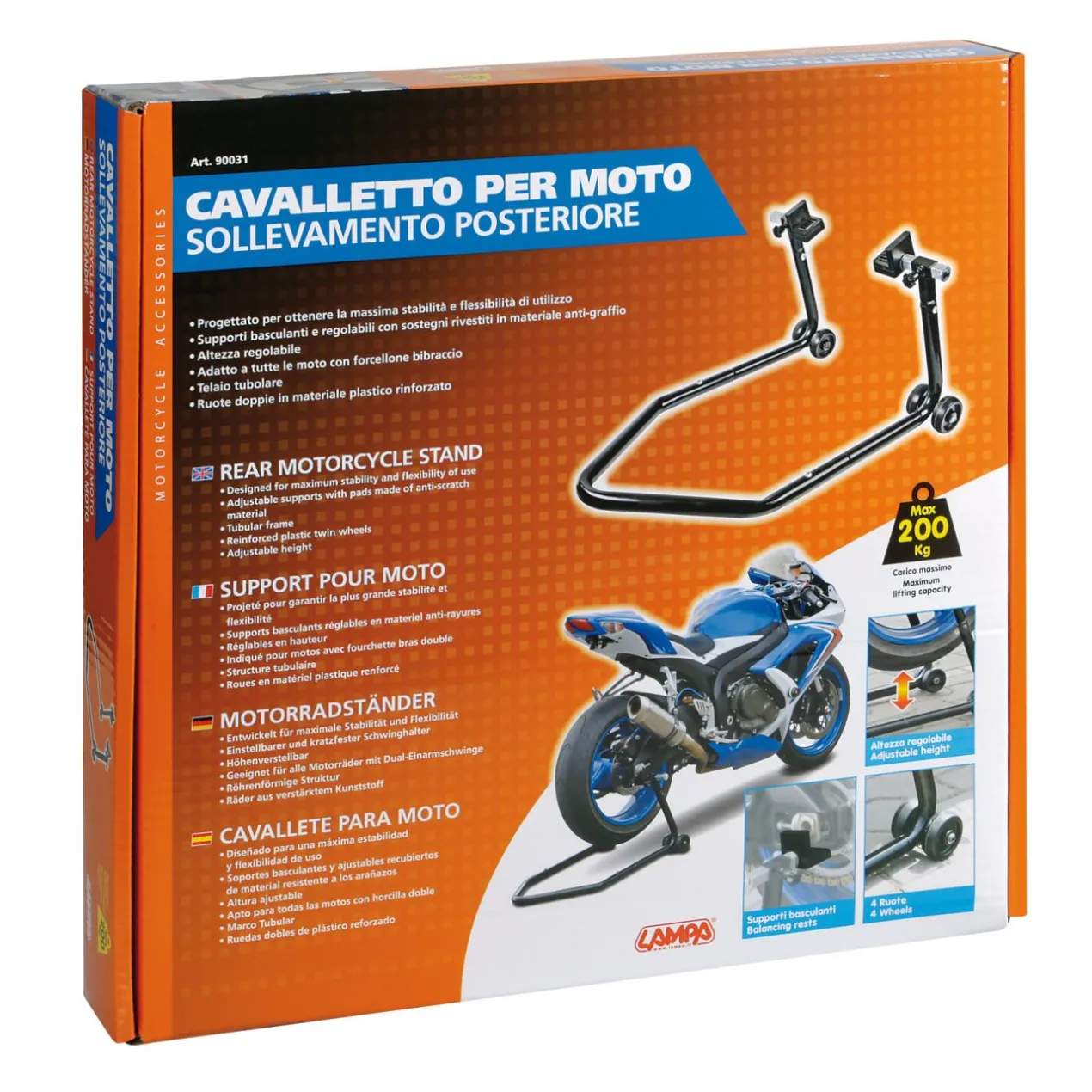Cavalletto Moto Scomponibile Posteriore Cursori A L Lampa 90031