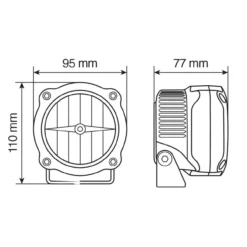 Coppia Fari A Led Max-lum 2 Luce Fendinebbia Lampa 90461
