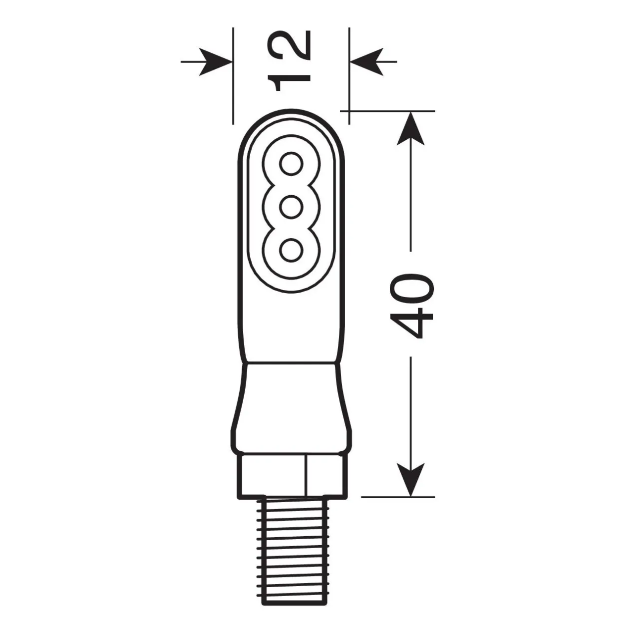 Coppia Frecce A Led Nano Nere Lampa 90476