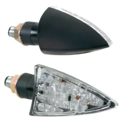 Coppia Frecce Al Led Lampa Omologate Mod Spike 12v Nere