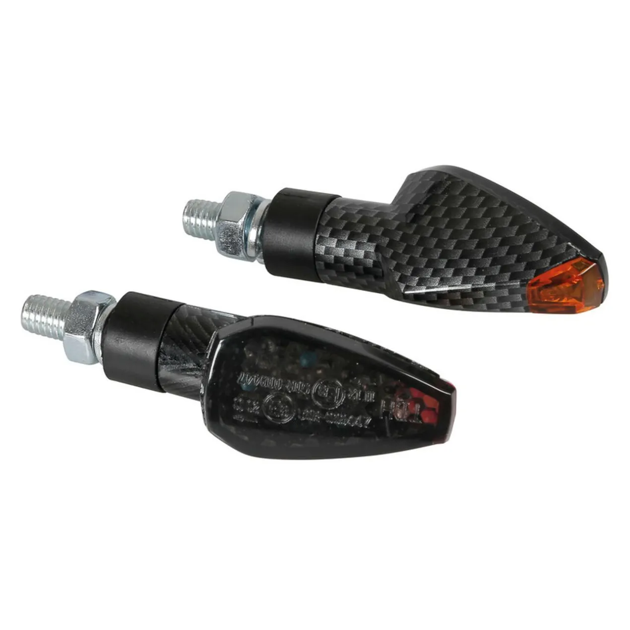 Coppia Frecce Carbon Mod. Tuareg Led Vetro Bianco Lampa 90099