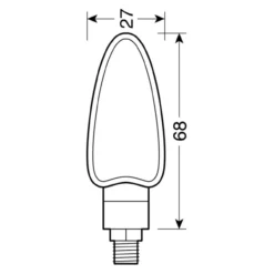 Coppia Frecce Lampa Arrow Nere Vetro Arancio