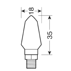 Coppia Frecce Micro Nere Led Vetro Bianco Lampa 90475