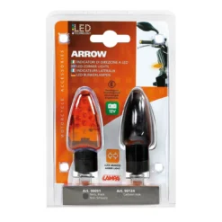 Coppia Frecce Nere Mod. Arrow Led Vetro Arancio Lampa 90091