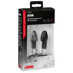 Coppia Frecce Nere Mod. Atom Led Vetro Bianco Lampa 90101