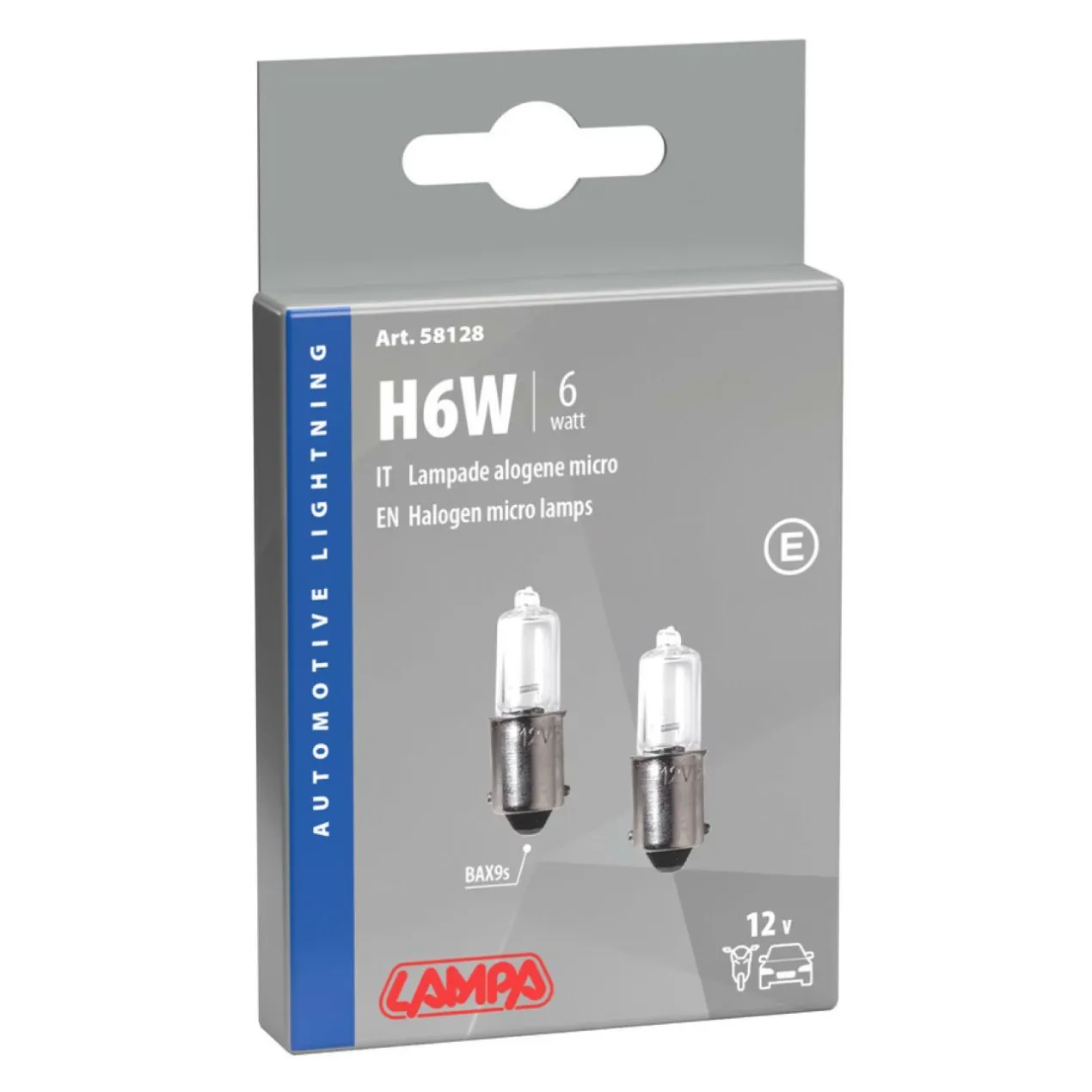 Coppia Lamp. 12v. Bax 9s 6w Nd