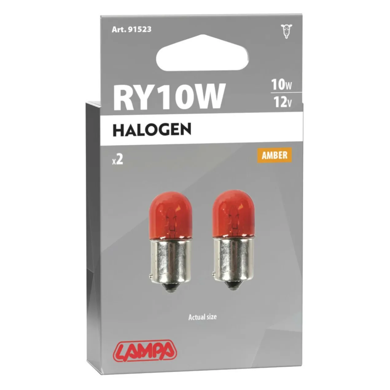 Coppia Lampade Sfer.12v Ambra 10w Bau15s