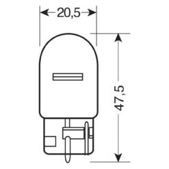 Coppia Lampade 12v Ambra 21w T20