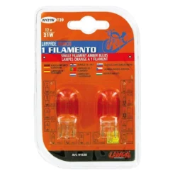 Coppia Lampade 12v Ambra 21w T20